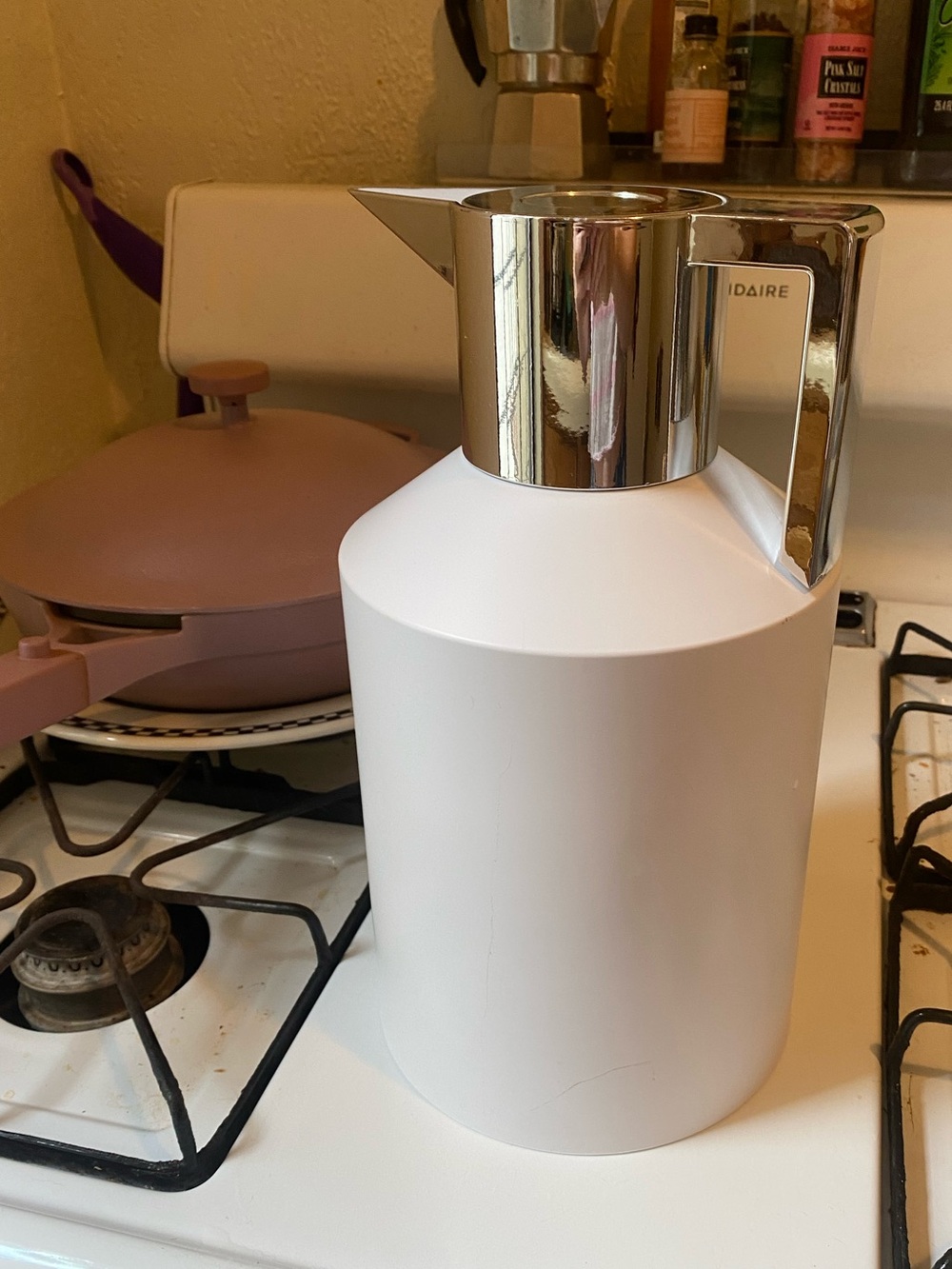 Normann Copenhagen Geo Vacuum Jug 1.5 L White/Silver pitcher coffee tea